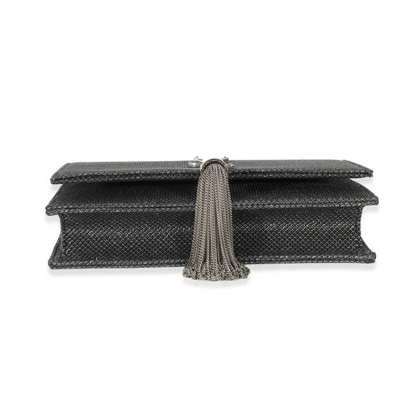 Saint Laurent Silver Embossed Kate Tassel Chain Wallet - Picture 5 of 6